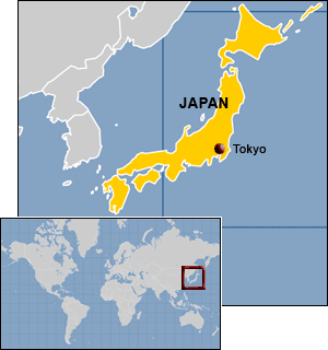 tokyo japan world map